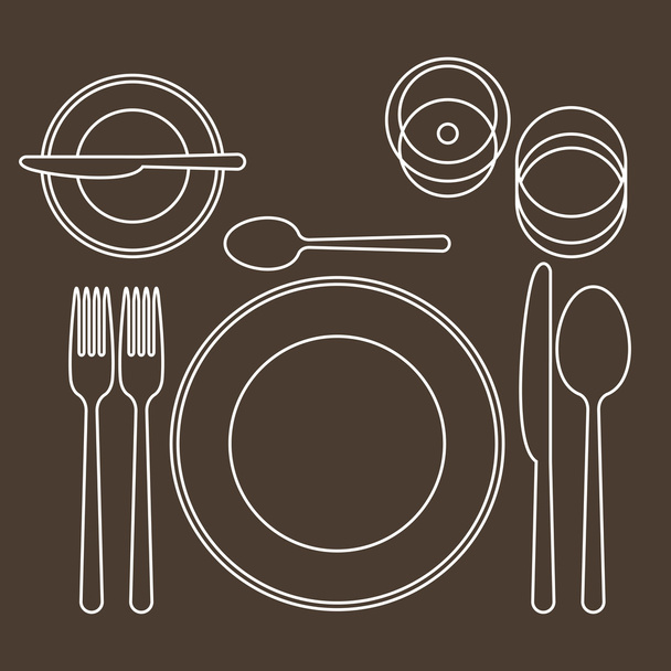 Place setting - Vector, Image