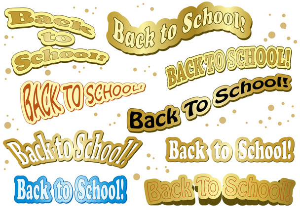 Back to school - vector stickers - Vector, Image