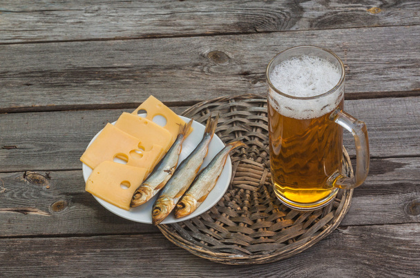 Pohár sört snack  - Fotó, kép
