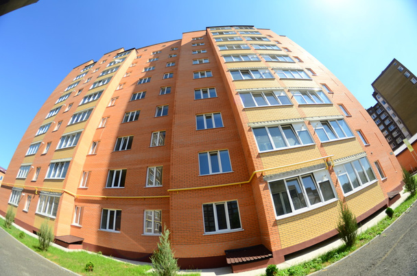 Fisheye shot of new apartments buildings exterior - Fotografie, Obrázek