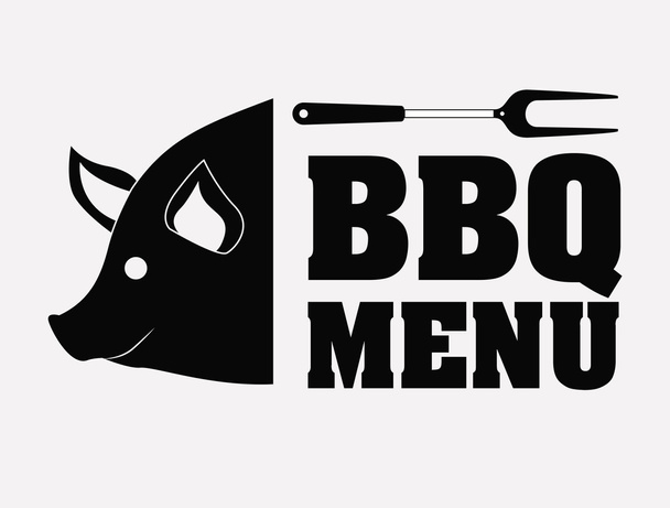 BBQ en grill menu ontwerp - Vector, afbeelding