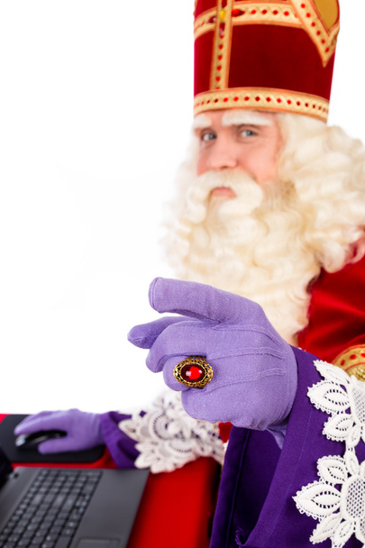Sinterklaas z laptopa - Zdjęcie, obraz