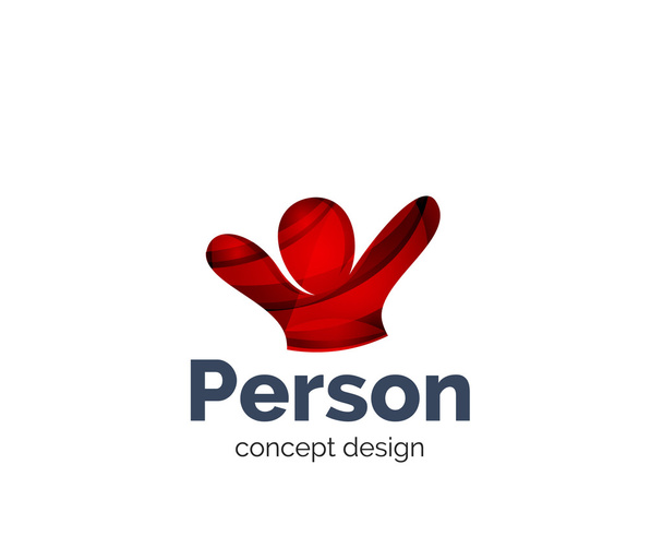 glückliche Person Logo Business Branding Ikone - Vektor, Bild