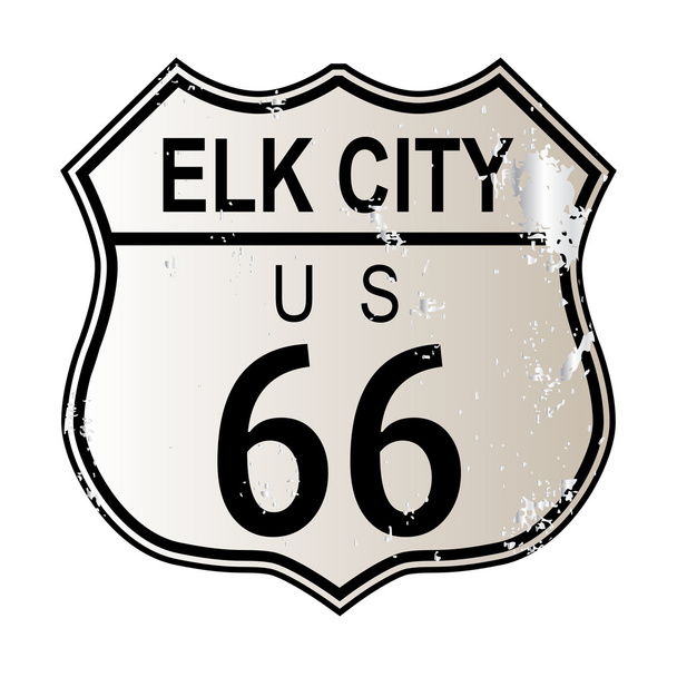 Elk City Route 66 - Vektor, obrázek