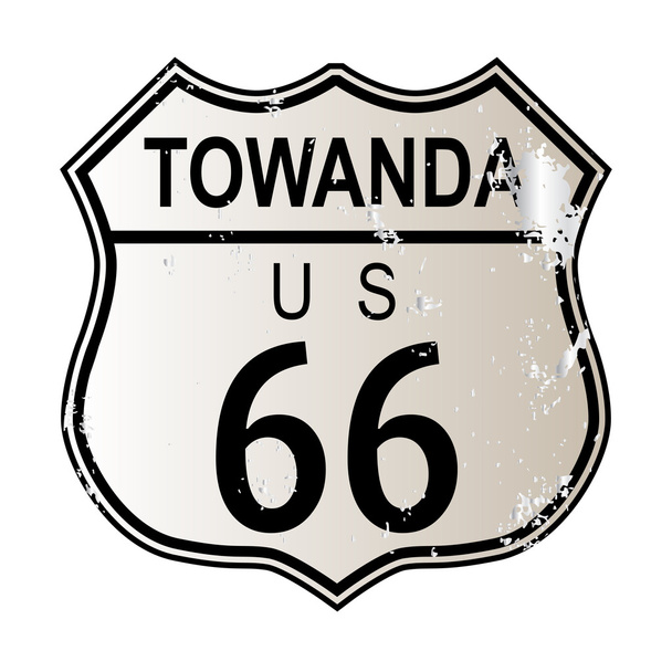Towanda Route 66 - Διάνυσμα, εικόνα