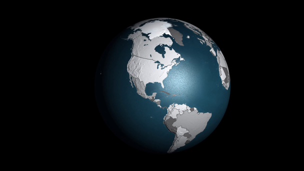 3D geopolitical Earth folding and spinning - Footage, Video