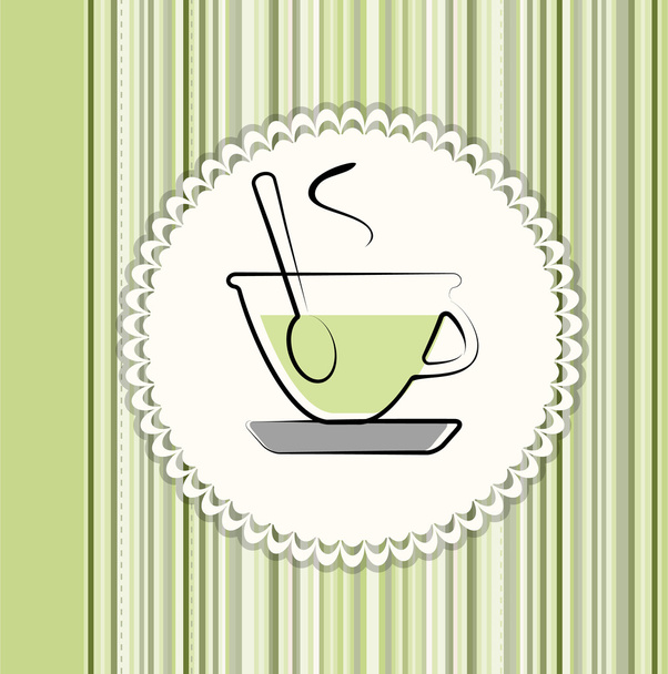 Tea menu card - Vetor, Imagem