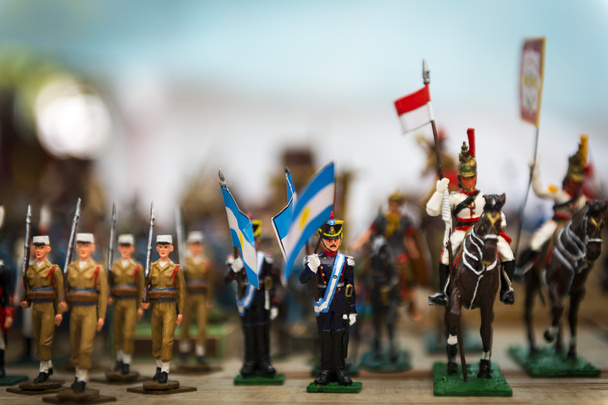 Toy soldiers in a street Market in the San Telmo neighborhood in Buenos Aires - Photo, Image