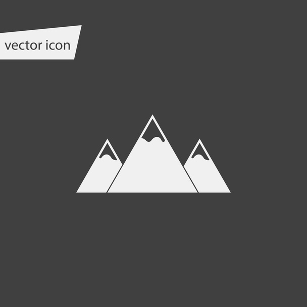 Vector icon of mountains - Vector, Image