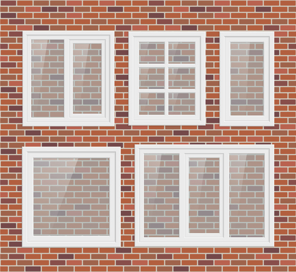 Set di finestre in plastica metallica
 - Vettoriali, immagini