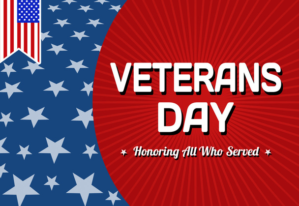 Veterans day celebration card - Vector, Image