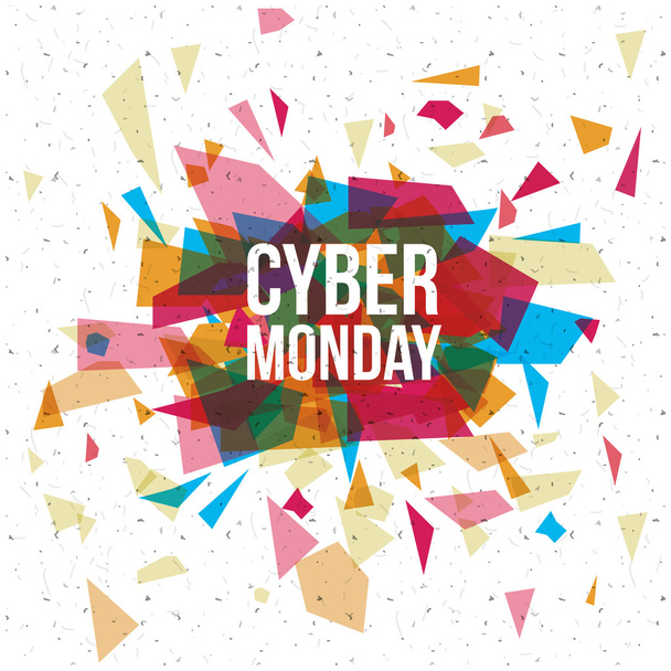 Cyber Monday und E-Commerce-Design - Vektor, Bild