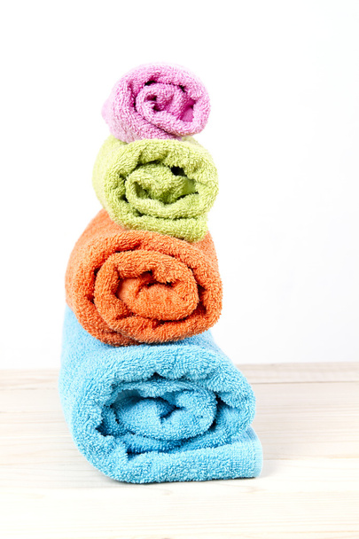 towels stacked rolls - Photo, Image