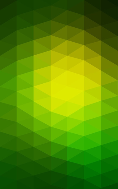 Světle zelená žlutá polygonální návrhový vzor, který se skládá z trojúhelníků a gradient ve stylu origami - Fotografie, Obrázek