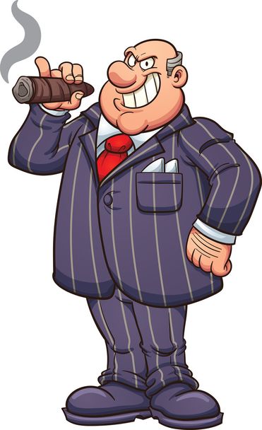 Hombre de negocios rico y gordo
 - Vector, Imagen