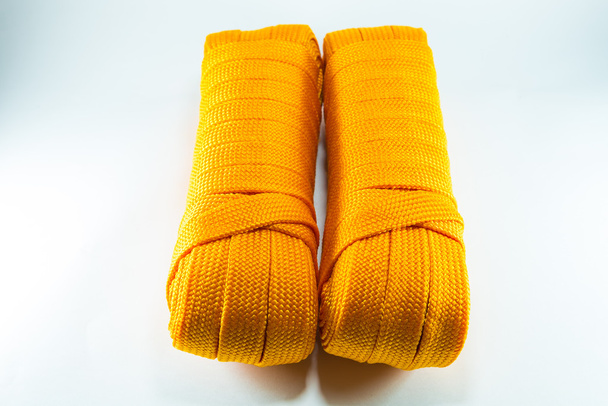 Orange rope rolls flat - Photo, Image