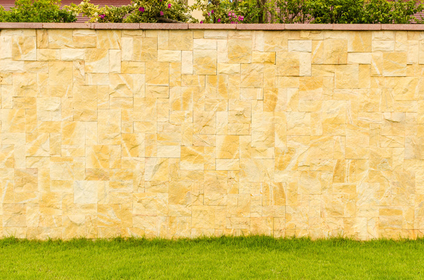 Muster Farbe des modernen Stils Design dekorative echte Steinmauer  - Foto, Bild