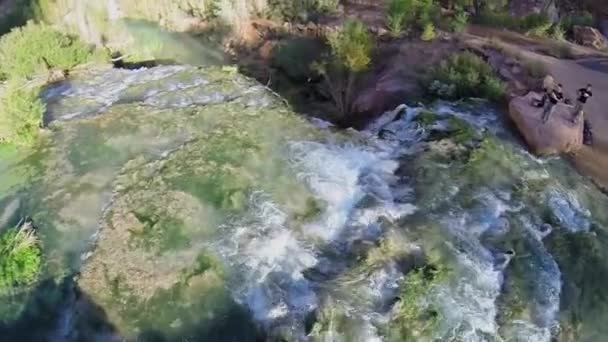 Grand Canyon with waterfall and stream  - Séquence, vidéo