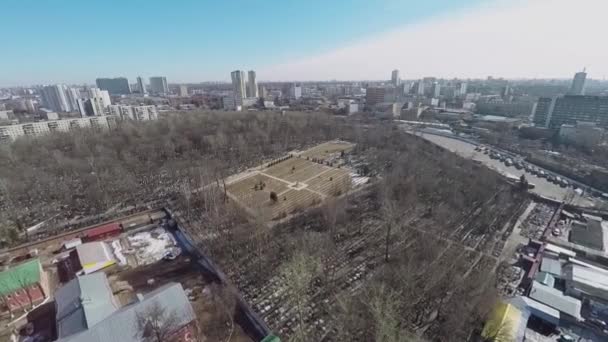 Cityscape include Preobrazhenskoe cemetery - Footage, Video