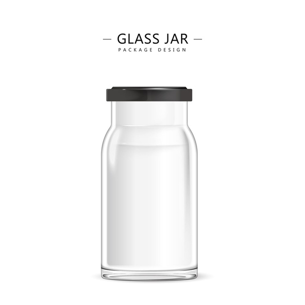 Empty glass jar template - Vector, imagen
