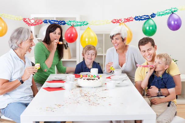 Big family celebrating birthday together - Foto, Bild