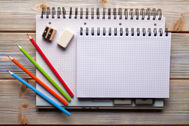 Notebooks and pencils - school or office supplies  - Fotografie, Obrázek