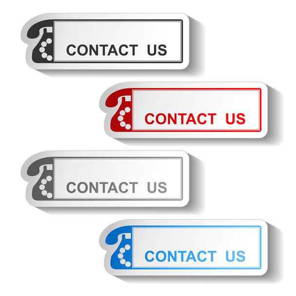 buttons set of contact us  - Vektor, kép