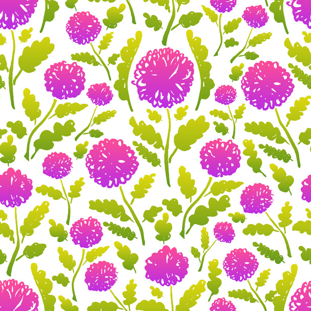 Watercolor flower nature pattern - Vettoriali, immagini