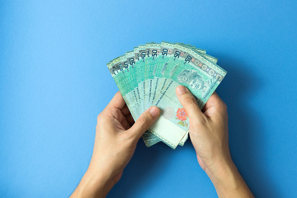 Elli Ringiti Malezya para birimi notlar  - Fotoğraf, Görsel