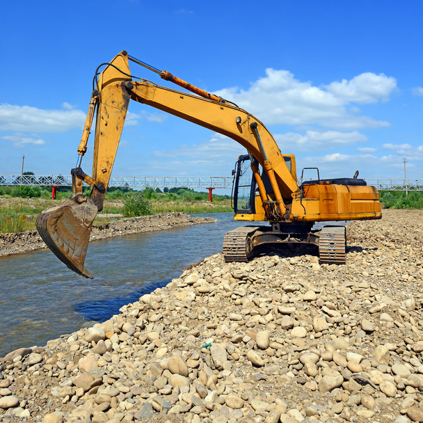 On the construction of a protective dam  - Photo, Image
