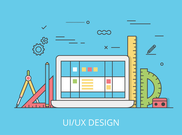 Sitio web de diseño de interfaz UI / UX
  - Vector, imagen