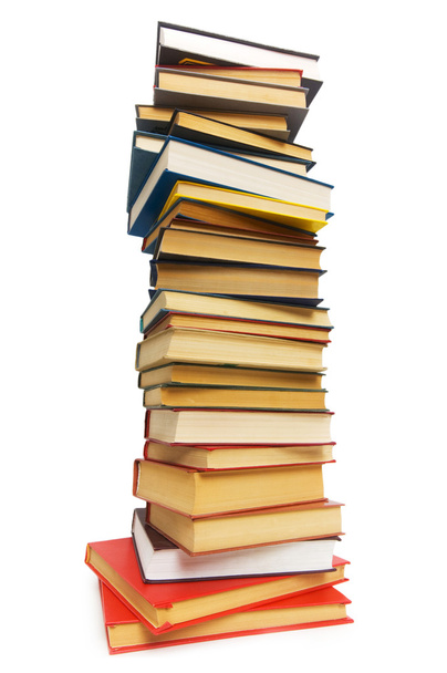 Stack of books isolated on the white - Fotoğraf, Görsel