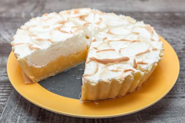 Lemon meringue pie on plate - Photo, Image
