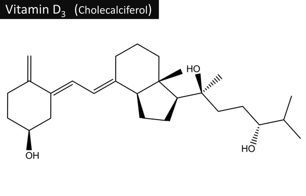molekulare Struktur von Cholecalciferol (Vitamin d3)) - Foto, Bild