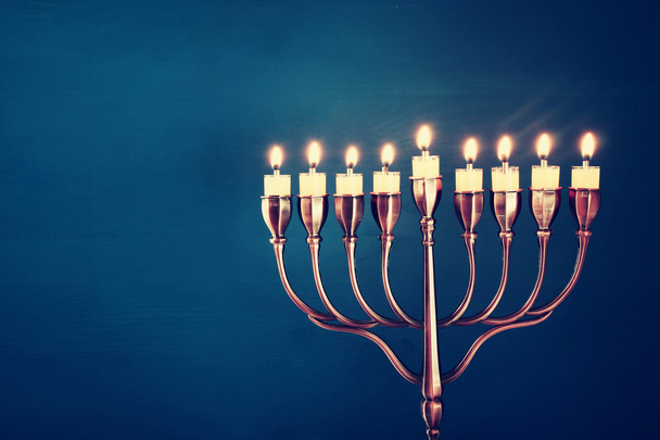 Jewish holiday Hanukkah menorah - Fotó, kép