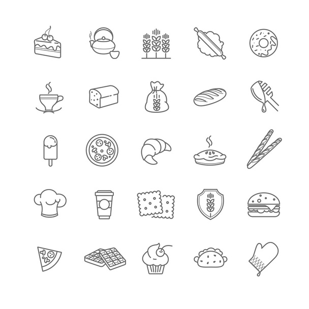 iconos de panadería, vector de stock
 - Vector, imagen
