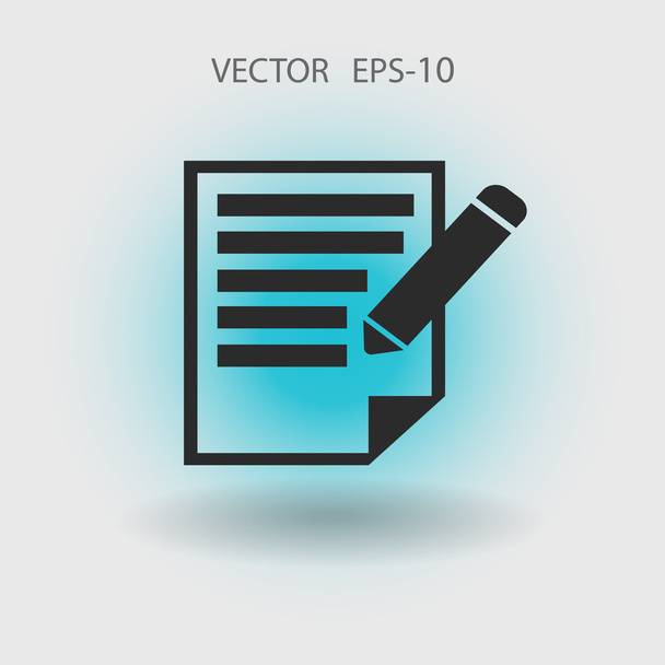 Flat  icon of notes - Vector, Imagen