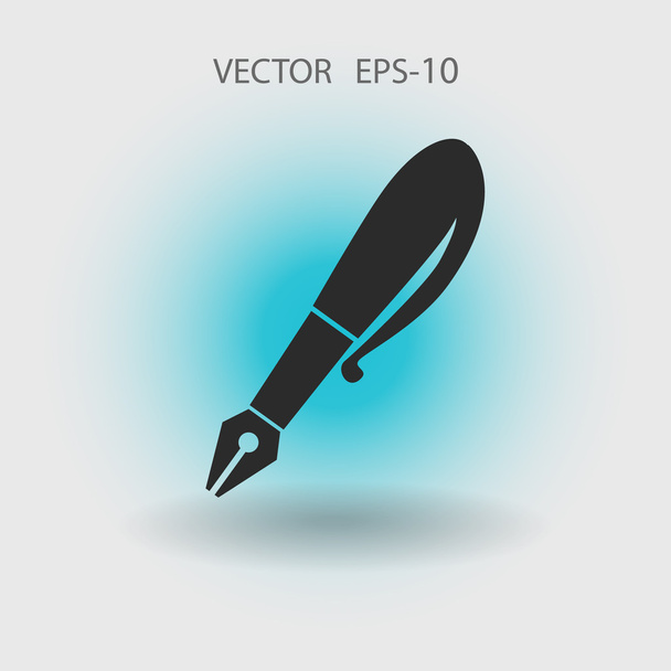 Flat  icon of pen - Vektor, kép