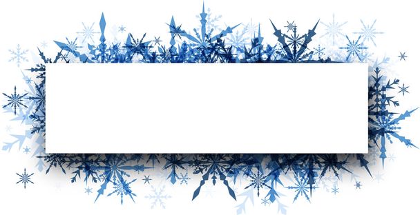 Winter with blue snowflakes - Vektor, obrázek