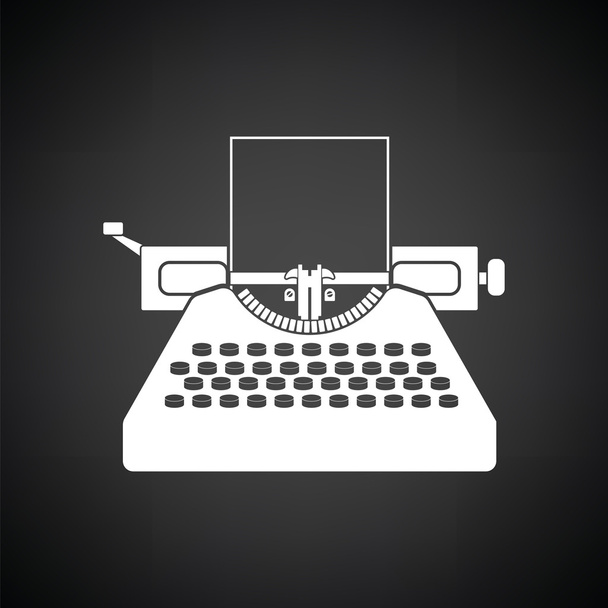 значок белой пишущей машинки
 - Вектор,изображение