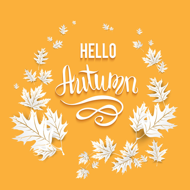 Fall leaves card - Vector, Image