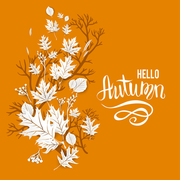 Autumn leaves motif - Vecteur, image