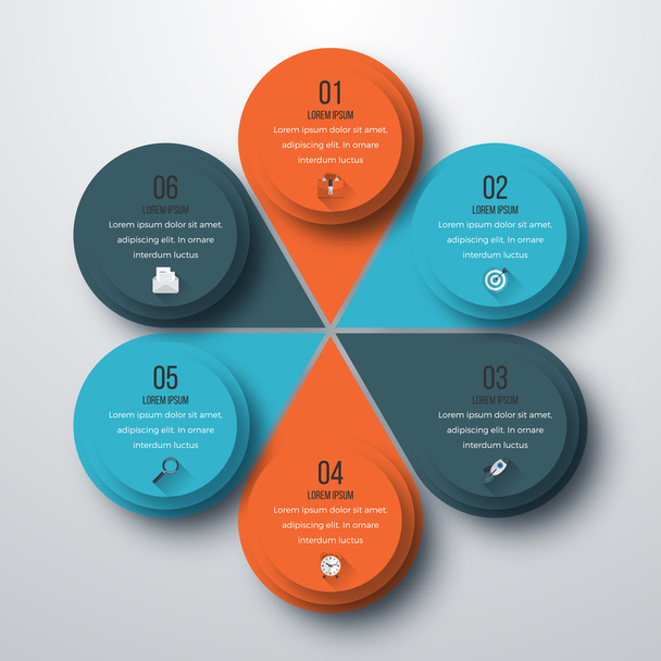 Infographic design with colored - Wektor, obraz