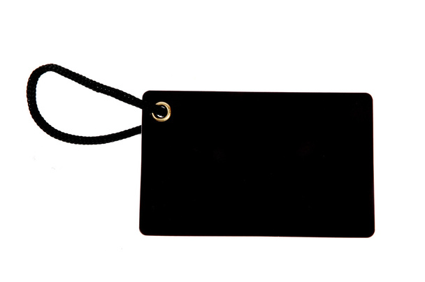 Blank black paper tag - Photo, Image
