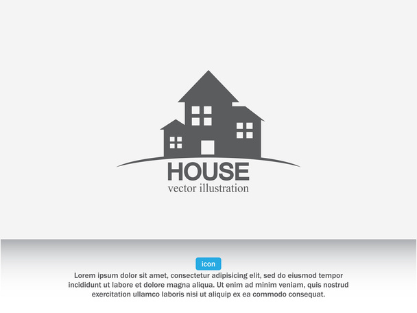 Casa, icono del hogar
 - Vector, imagen