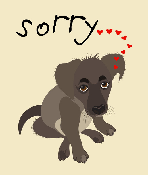 ilustrace s štěně líto - Vektor, obrázek