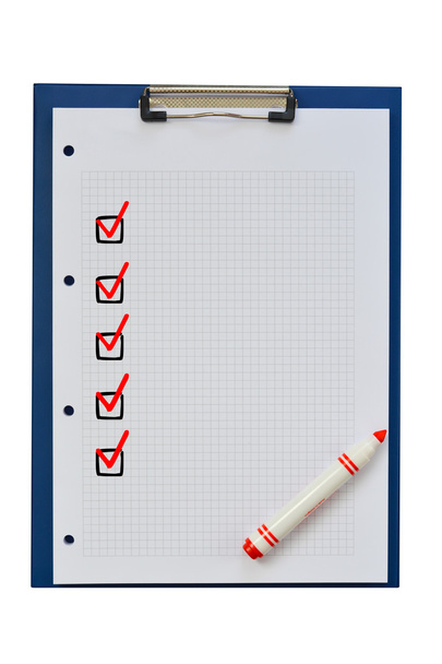Blank clipboard with check marks - Photo, Image