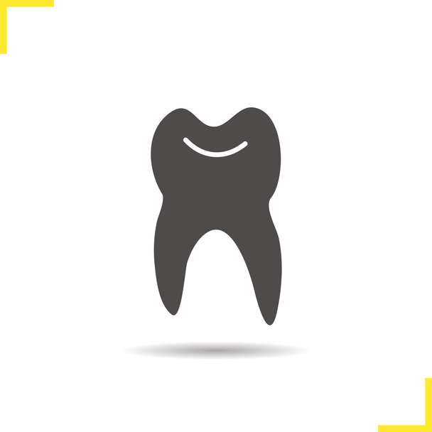 歯のシンプルなアイコン - ベクター画像