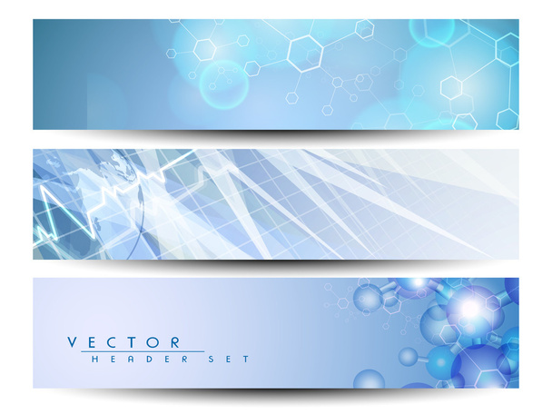 Set of medical banners or website headers. EPS 10. - Vector, Image
