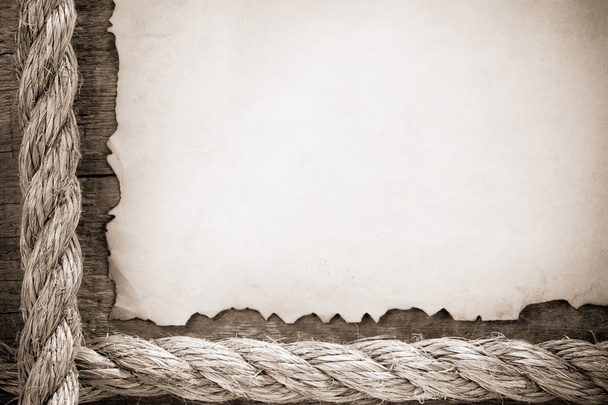 σχοινιά σε παλιά vintage αρχαία χαρτί - Φωτογραφία, εικόνα